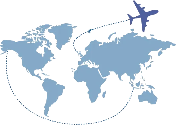 World Flight Route Map